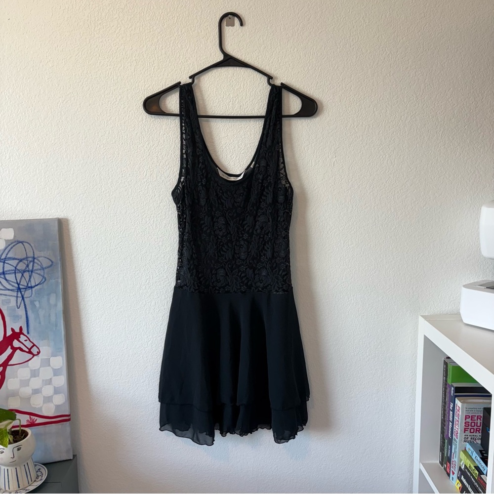 Vintage 90s Victoria’s Secret Black Lace Mesh Nightgown Dress